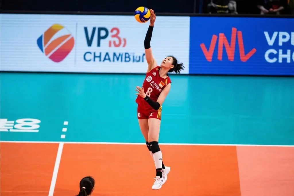 中国女排扣球瞬间